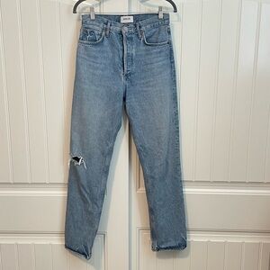 AGOLDE 90’s pinch high rise straight leg light wash jeans size 26
